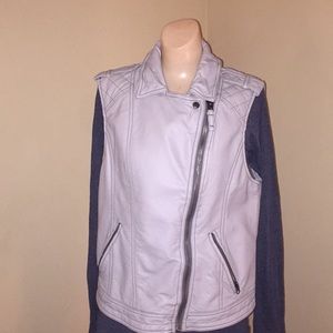 Grey Leather vest